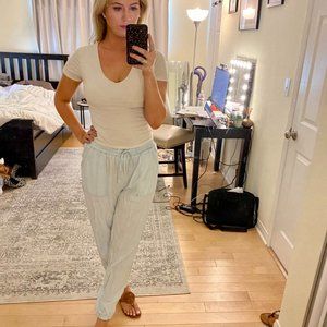 VICI Light Wash Denim Joggers